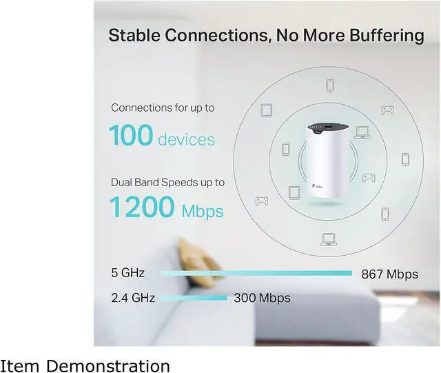 Alt view image 4 of 4 - TP-Link Deco Whole Home Mesh WiFi System (Deco S4) - Up to 3,800 Sq.ft. Coverage, WiFi Router and Extender Replacement, Parental Controls, 2-Pack