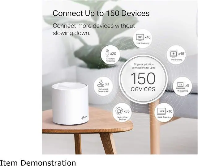 Alt view image 4 of 7 - TP-Link Deco WiFi 6 Mesh WiFi System(Deco X20) AX1800 - Covers up to 4000 Sq.Ft, Replaces Wireless Internet Routers and Extenders, 2-Pack