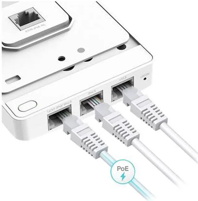 Alt view image 3 of 5 - TP-Link EAP235-Wall | Omada AC1200 in-Wall Wireless Gigabit Access Point | MU-MIMO & Beamforming | PoE Powered | Quick Installation | SDN Integrated | Cloud Access & Omada app | White