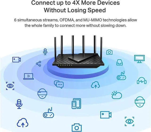 Alt view image 4 of 7 - TP-Link AX5400 WiFi 6 Router (Archer AX73) - Dual Band Gigabit Wireless Internet Router, High-Speed ax Router for Streaming, Long Range Coverage