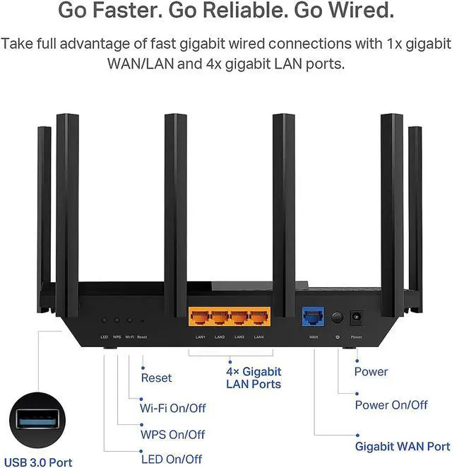 Alt view image 5 of 7 - TP-Link AX5400 WiFi 6 Router (Archer AX73) - Dual Band Gigabit Wireless Internet Router, High-Speed ax Router for Streaming, Long Range Coverage