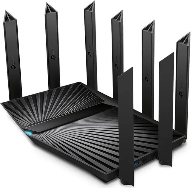 Alt view image 2 of 7 - TP-Link Archer AX90 WiFi 6 AX6600 Router - Tri Band 8-Stream Gigabit Router, MU-MIMO, Dual WAN Ports (2.5G+1G), OFDMA, 1.5GHz Quad-Core CPU