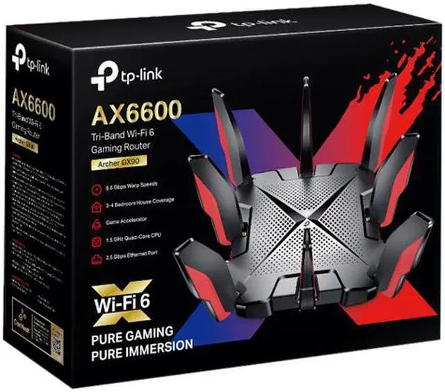 Alt view image 4 of 4 - TP-Link Archer GX90 AX6600 Tri-Band Wi-Fi 6 Gaming Router