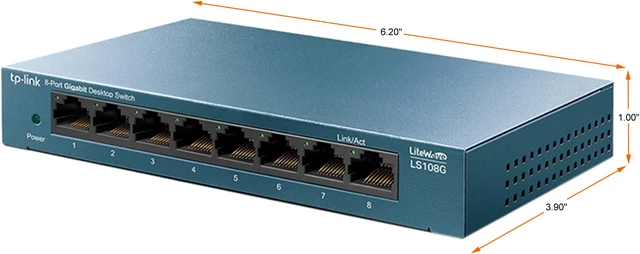 Alt view image 2 of 2 - TP-Link LS108G Unmanaged 5-Port 10/100/1000Mbps Desktop Network Switch