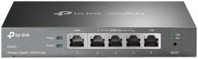 Alt view image 2 of 10 - TP-Link ER605 Omada Gigabit VPN Router 1 x 10/100/1000Mbps WAN Ports 1 x Fixed Gigabit LAN Port 3 x Changeable Gigabit WAN/LAN Ports LAN Ports