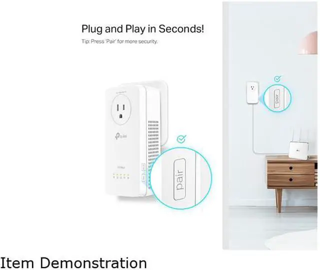 Alt view image 6 of 8 - TP-Link AV1300 Gigabit Passthrough Powerline ac Wi-Fi Kit (TL-WPA8631P KIT)