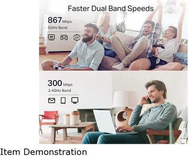 Alt view image 5 of 8 - TP-Link AC1200 WiFi Range Extender (RE330), Covers Up to 1500 Sq.ft and 25 Devices, Dual Band Wireless Signal Booster, Internet Repeater, 1 Ethernet Port