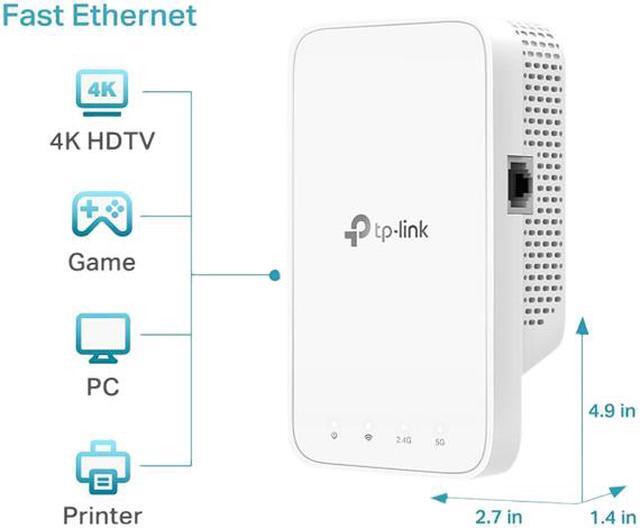 Alt view image 4 of 6 - TP-Link AC1200 WiFi Range Extender (RE330), Covers Up to 1500 Sq.ft and 25 Devices, Dual Band Wireless Signal Booster, Internet Repeater, 1 Ethernet Port