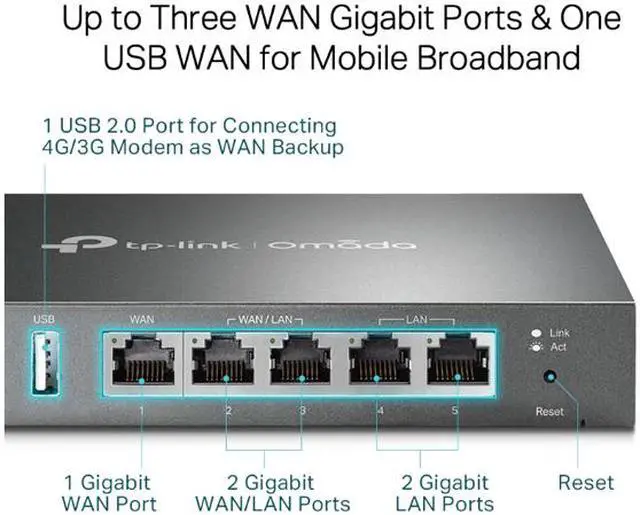 Alt view image 5 of 8 - TP-Link ER605 V2 Omada Gigabit VPN Router