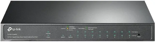 Main image of TP-Link TL-SG1210MPE 10-Port Gigabit Easy Smart Switch with 8-Port PoE+