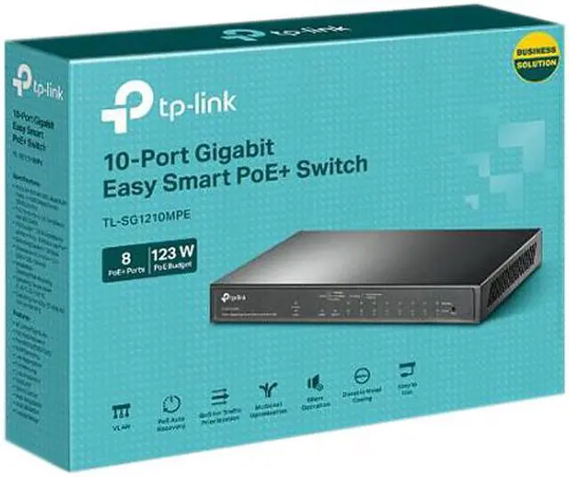 Alt view image 4 of 7 - TP-Link TL-SG1210MPE 10-Port Gigabit Easy Smart Switch with 8-Port PoE+