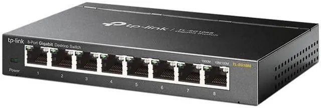 Alt view image 2 of 4 - TP-Link TL-SG108S | 8 Port Gigabit Ethernet Switch | Desktop/Wall-Mount | Plug & Play | Fanless | Sturdy Metal | Limited Lifetime Protection | 802.1p/DSCP QoS & IGMP Snooping | Compact Design