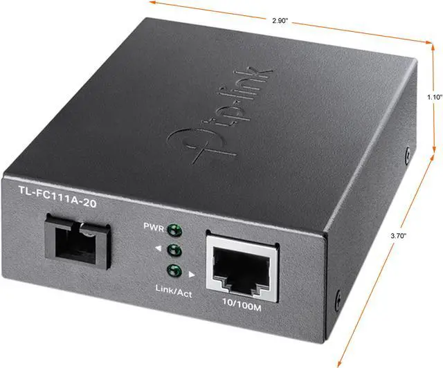 Alt view image 2 of 2 - TP-Link TL-FC111A-20 10/100 Mbps WDM Media Converter