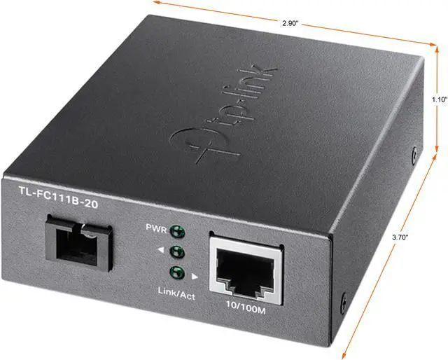 Alt view image 2 of 2 - TP-Link TL-FC111B-20 10/100 Mbps WDM Media Converter