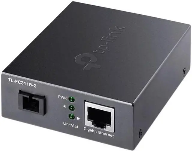 Main image of TP-Link Gigabit WDM SFP to RJ45 Fiber Media Converter, Fiber to Ethernet Converter, 10/100/1000Mbps RJ45 Port to 1000Base-LX Single-Mode Fiber - TL-FC311B-2