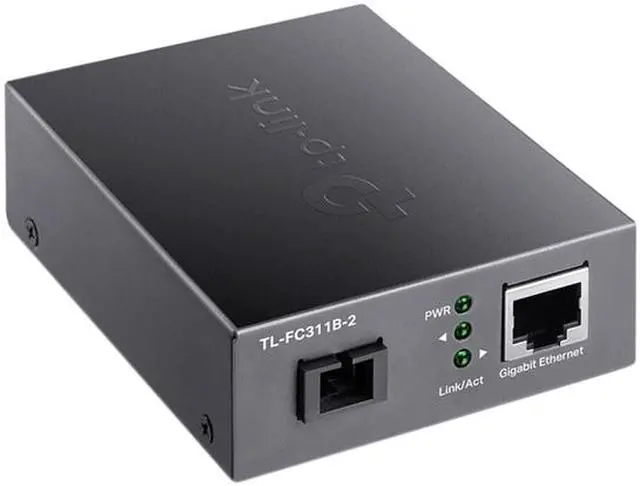 Alt view image 2 of 5 - TP-Link Gigabit WDM SFP to RJ45 Fiber Media Converter, Fiber to Ethernet Converter, 10/100/1000Mbps RJ45 Port to 1000Base-LX Single-Mode Fiber - TL-FC311B-2
