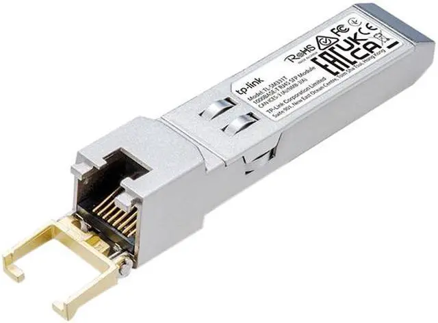 Alt view image 2 of 8 - TP-Link TL-SM331T | 1000Base-T RJ45 SFP Module | 1.25G Copper SFP Transceiver | SFP to Ethernet | Plug and Play | Hot Pluggable | Up to 100m distance | | Durable Metal Casing | Versatile Compatibility