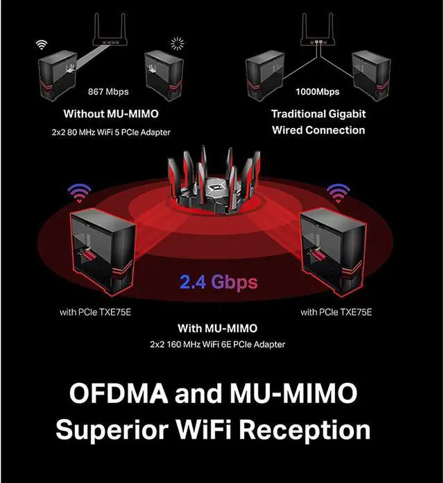 Alt view image 6 of 7 - TP-Link WiFi 6E AX5400 PCIe WiFi Card (Archer TXE75E), Tri Band Wireless Adapter with Bluetooth 5.3, WPA3,  MU-MIMO, OFDMA, Heat Sink, Low-Profile Bracket, Supports Windows 11, 10 (64bit)