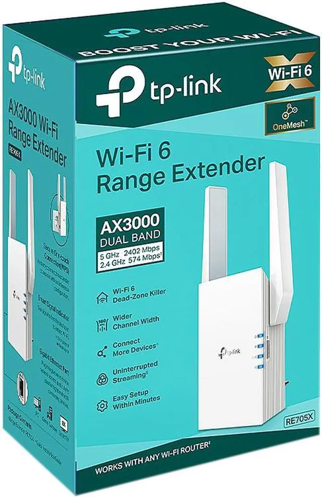 Alt view image 7 of 7 - TP-Link RE705X AX3000 Mesh WiFi 6 Extender