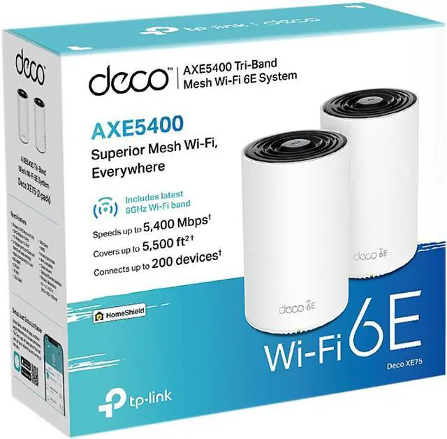 Alt view image 4 of 4 - TP-Link Deco XE75(3-pack) AXE5400 Tri-Band Mesh Wi-Fi 6E System White