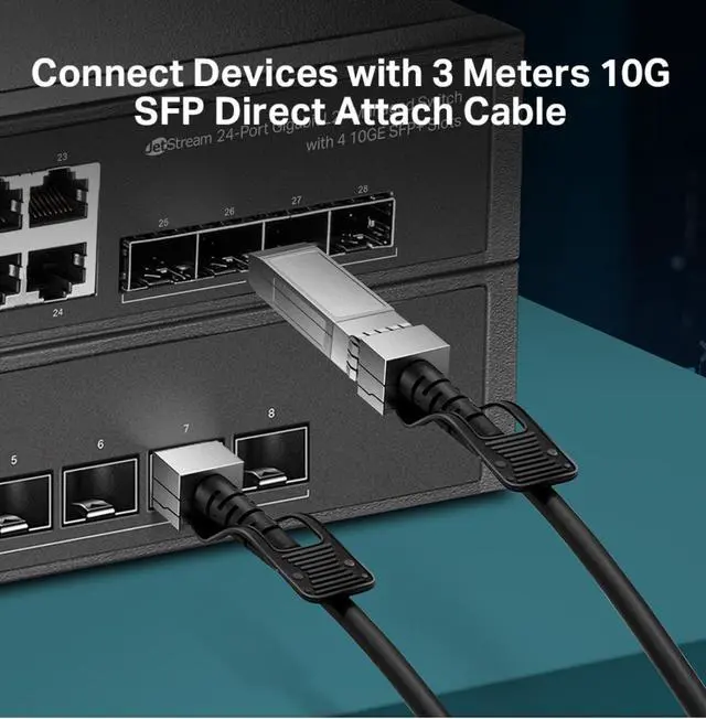 Alt view image 3 of 4 - TP-LINK 3 Meters 10G SFP+ Direct Attach Cable