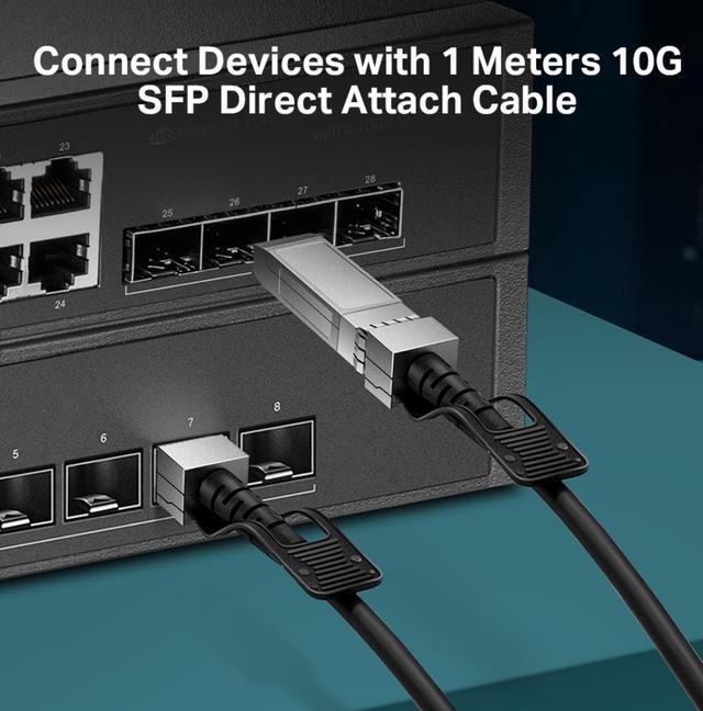 Alt view image 3 of 6 - TP-Link TL-SM5220-1M | 1 Meter/ 3.3 Feet 10G SFP+ Direct Attach Cable (DAC) | Passive Twinax Cable | 10GBASE-CU SFP+ to SFP+ Connector | Plug and Play | LC Duplex Interface