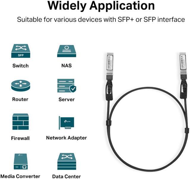 Alt view image 4 of 6 - TP-Link TL-SM5220-1M | 1 Meter/ 3.3 Feet 10G SFP+ Direct Attach Cable (DAC) | Passive Twinax Cable | 10GBASE-CU SFP+ to SFP+ Connector | Plug and Play | LC Duplex Interface