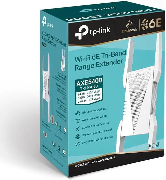 Alt view image 5 of 5 - TP-Link RE815XE AXE5400 Mesh Wi-Fi 6E Range Extender