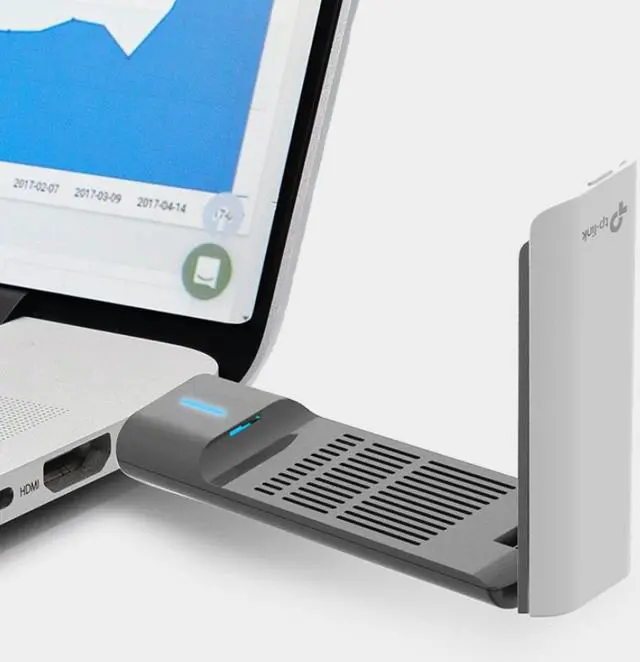 Alt view image 6 of 7 - TP-Link AX1800 WiFi 6 USB Adapter for Desktop PC (Archer TX21UH) Wireless Network Adapter with 2.4GHz, 5GHz, MU-MIMO, OFDMA, High Gain Dual Band 5dBi Antenna, WPA3, Supports Windows 11/10