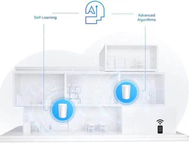 Alt view image 5 of 9 - TP-Link Deco AX7800 Tri-Band Mesh WiFi 6 System (Deco X95) - Whole Home Coverage up to 3100 Sq.Ft with AI-Driven Smart Antennas, Multi-Gig Ethernet, Replaces Wireless Router and Extender (1-Pack)
