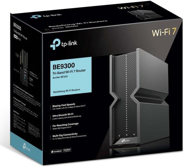 Alt view image 9 of 9 - TP-Link BE9300 Tri-band WiFi 7 Router 6-Stream 9.2Gbps, Full 2.5G Ports USB 3.0, 6 Smart Internal Antennas, VPN Clients & Server, Easy Mesh, HomeShield, Private IoT Network (Archer BE550)