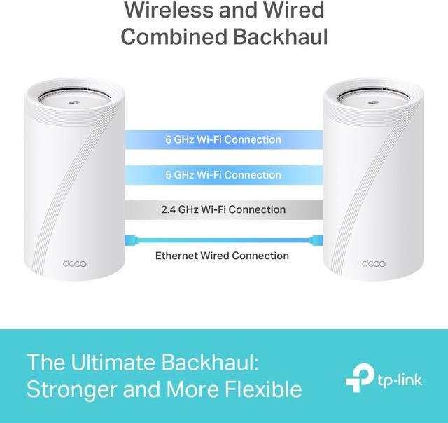 Alt view image 9 of 11 - TP-Link Tri-Band WiFi 7 BE22000 Whole Home Mesh System (Deco BE85) | 12-Stream 22 Gbps | 2x10G + 2x2.5G Ports Wired Backhaul, 8xHigh-Gain Antennas | VPN, AI-Roaming, 4x4 MU-MIMO, HomeShield (1-Pack)