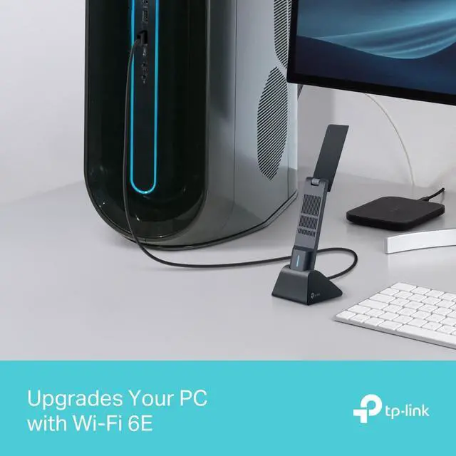 Alt view image 7 of 7 - TP-Link AXE5400 WiFi 6E USB Adapter for Desktop PC (Archer TXE70UH) Tri-Band Wireless Network Adapter, Ultra-Low Latency, MU-MIMO, OFDMA, Refined Security, WPA3