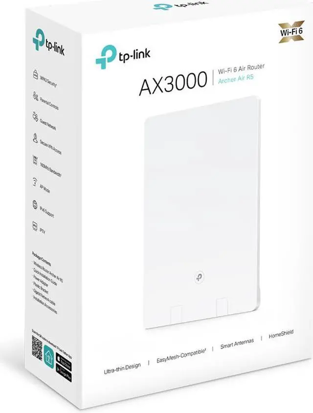 Alt view image 2 of 3 - TP-Link Archer Air R5 AX3000 Dual Band Wifi 6 Router, Ultra Thin Design, One Mesh, TP-Link Home Shield, Gigabit Port
