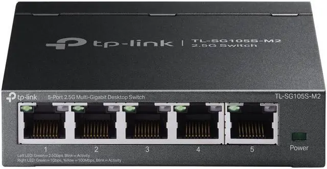 Main image of TP-Link TL-SG105S-M2 | 5-Port Multi-Gigabit 2.5G Ethernet Switch | Unmanaged Network Switch | Ethernet Splitter | Plug & Play | Desktop/Wall Mount | Silent Operation