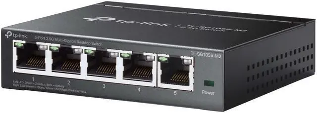 Alt view image 5 of 6 - TP-Link TL-SG105S-M2 | 5-Port Multi-Gigabit 2.5G Ethernet Switch | Unmanaged Network Switch | Ethernet Splitter | Plug & Play | Desktop/Wall Mount | Silent Operation