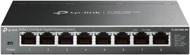Main image of TP-Link TL-SG108S-M2 | 8-Port Multi-Gigabit 2.5G Ethernet Switch | Unmanaged Network Switch | Ethernet Splitter | Plug & Play | Desktop/Wall Mount | Silent Operation