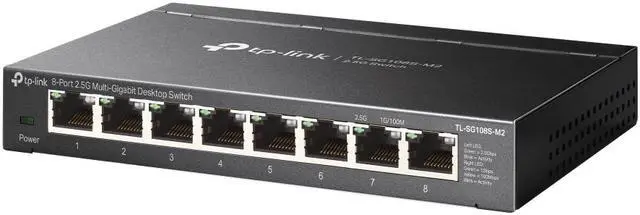 Alt view image 3 of 6 - TP-Link TL-SG108S-M2 | 8-Port Multi-Gigabit 2.5G Ethernet Switch | Unmanaged Network Switch | Ethernet Splitter | Plug & Play | Desktop/Wall Mount | Silent Operation