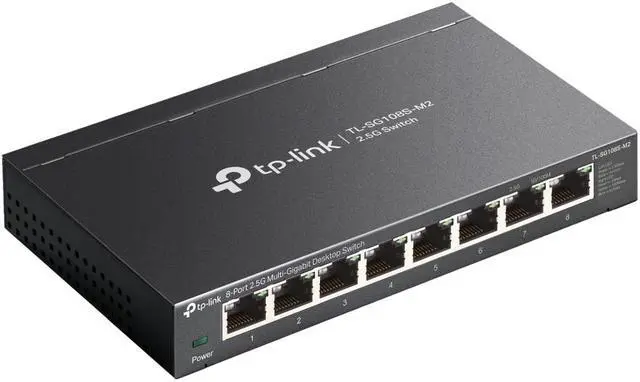 Alt view image 4 of 6 - TP-Link TL-SG108S-M2 | 8-Port Multi-Gigabit 2.5G Ethernet Switch | Unmanaged Network Switch | Ethernet Splitter | Plug & Play | Desktop/Wall Mount | Silent Operation