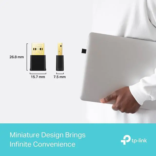 Alt view image 4 of 5 - TP-Link Nano USB Wi-Fi 6 AX1800 Nano Dual Band USB Adapter for PC - Archer TX20U Nano