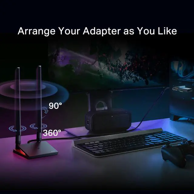 Alt view image 7 of 7 - TP-Link WiFi 7 BE9300 PCIe WiFi Card for Desktop PC(Archer TBE550E), Tri-Band Wireless Adapter with MLO, LED, Bluetooth 5.4, WPA3, Ultra-Low Latency, Easy Installation, Multicolor status LED