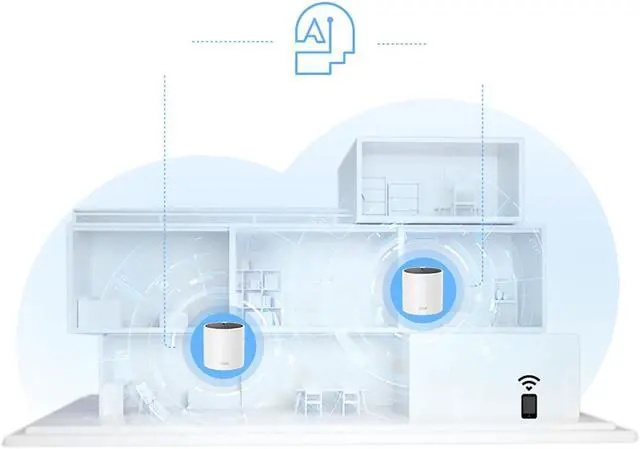 Alt view image 8 of 9 - TP-Link Dual-Band AX1500 WiFi 6 Mesh Wi-Fi System (Deco X15) | Replaces Routers and Extenders | Covers up to 2,100 sq.ft. | 2 Gigabit ports per unit, supports Ethernet Backhaul | 2024 Release (1-Pack)