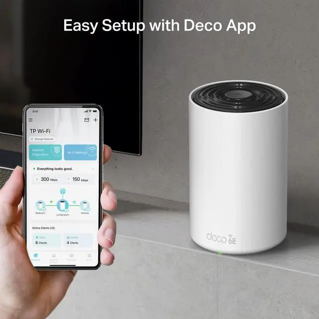 Alt view image 6 of 9 - TP-Link Deco AXE4900 Deco XE70 Pro Tri-Band WiFi 6E Mesh WiFi System, 2.5G WAN/LAN Ports, 4.9 Gbps Wi-Fi 7,New 6 GHz Band, Deco XE70 Pro(2-Pack)