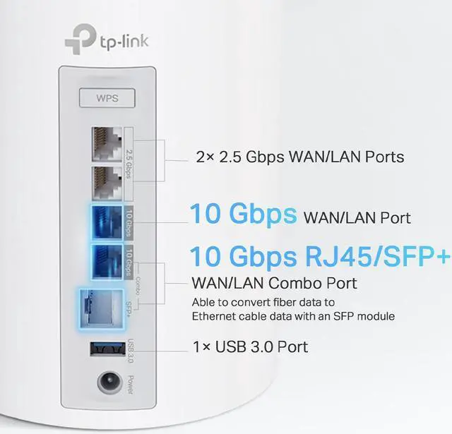 Alt view image 6 of 12 - TP-Link Quad-Band WiFi 7 BE33000 Whole Home Mesh System (Deco BE95) | 16-Stream | 2 × 10G + 2 × 2.5G Ports Wired Backhaul, 12 × High-Gain Antennas | VPN, AI-Roaming, 4×4 MU-MIMO, HomeShield (3-Pack)