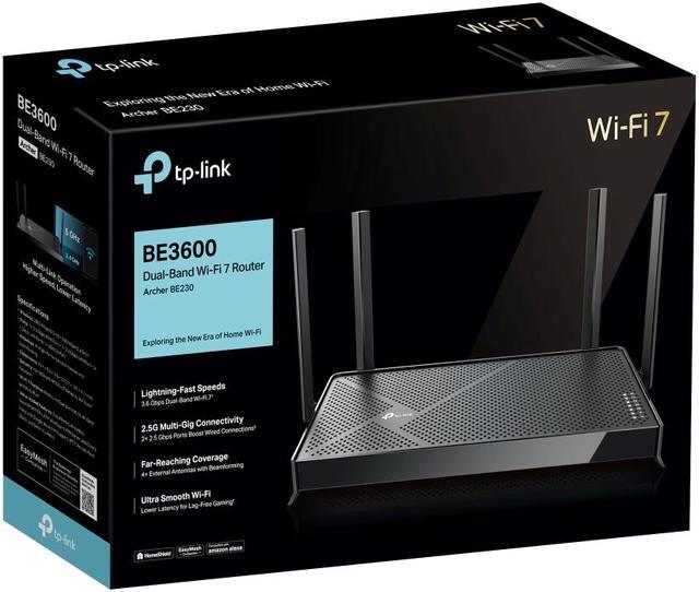 Alt view image 4 of 9 - TP-Link Dual-Band BE3600 Wi-Fi 7 Router Archer BE230 | 4-Stream 3.6 Gbps | 2×2.5G + 3×1G Ports, USB 3.0, 2.0 GHz Quad Core, 4 Antennas (Archer BE230)