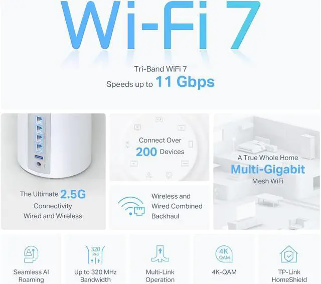 Alt view image 4 of 10 - TP-Link Deco BE65(2-pack) Whole Home Mesh WiFi 7 System White