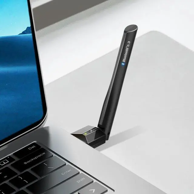 Alt view image 7 of 10 - TP-Link UB500 Plus USB Bluetooth Adapter for PC, Bluetooth 5.3 Long Range Receiver, Plug and Play, Adjustable Antenna
