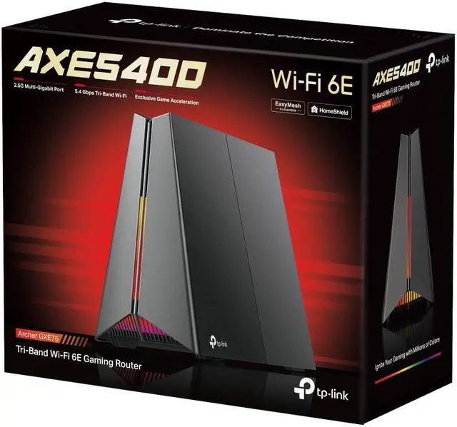 Alt view image 6 of 9 - TP-Link Archer GXE75 AXE5400 Tri-Band Wi-Fi 6E Gaming Router