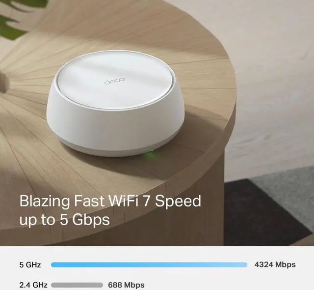 Alt view image 5 of 9 - TP-Link Dual-Band Deco BE25(3-pack) BE5000 Wi-Fi 7 Mesh Wi-Fi System | 4-Stream 5 Gbps | 240 Mhz Channels | Covers up to 6,600 Sq.Ft | 2x2.5G Ports Wired Backhaul | VPN,MLO, AI-Roaming, HomeShield