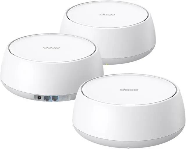 Main image of TP-Link Dual-Band BE3600 WiFi 7 Mesh Wi-Fi System (Deco BE23) | 4-Stream 3.6 Gbps | 160 Mhz Channels | Covers up to 6,500 Sq.Ft | 2× 2.5G Ports Wired Backhaul | VPN,MLO,AI-Roaming, HomeShield (3-Pack)
